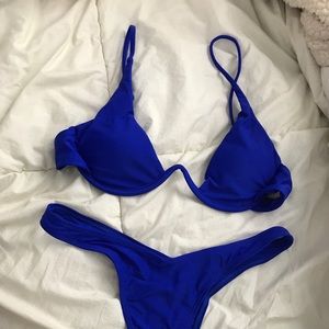 Brand new sexy v wire blue bikini